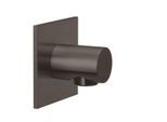 Herzbach Design iX PVD Brauseanschlussbogen 21.995100.2.40 Black Steel, Rosette 70x70mm