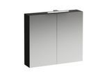 LAUFEN Base LED-Spiegelschrank H4028021102631 80x70x18,5cm, Ulme Dunkel