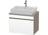 Duravit DuraStyle Waschtisch-Unterschrank DS530101843 70 x 47,8 cm, weiß matt/basalt matt, für Konsole, 1 Auszug