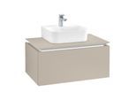 Villeroy & Boch Legato Waschtischunterschrank B733L0VK 80x38x50cm, mit LED-Beleuchtung, Soft Grey