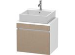 Duravit DuraStyle Waschtisch-Unterschrank DS530007518 60 x 47,8 cm, leinen/weiß matt, für Konsole, 1 Auszug