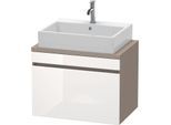 Duravit DuraStyle Waschtisch-Unterschrank DS530102243 70 x 47,8 cm, weiß hochglanz/basalt matt, für Konsole, 1 Auszug