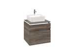 Villeroy und Boch Legato Waschtischunterschrank B732L0RK 60x55x50cm, Waschtisch mittig, mit LED-Beleuchtung, Stone Oak