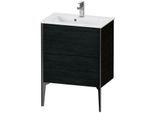 Duravit XViu Waschtisch-Unterschrank XV44880B216 61 x 59,4 x 39 cm, Eiche schwarz, 2 Auszüge, stehend, schwarz matt