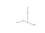 Hewi System 900 Duschhandlauf 900.35M36340 1250 x 947 x 647 mm, Ausführung links, chrom