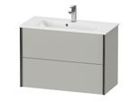 Duravit XViu Waschtisch-Unterschrank XV41790B207 81 x 56 x 39 cm, betongrau matt, 2 Schubkästen, wandhängend, schwarz matt