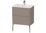 Duravit XViu Waschtisch-Unterschrank XV44880B143 61 x 59,4 x 39 cm, basalt matt, 2 Auszüge, stehend, champagner matt