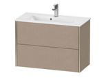 Duravit XViu Waschtisch-Unterschrank XV41790B175 81 x 56 x 39 cm, leinen, 2 Schubkästen, wandhängend, champagner matt