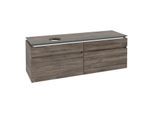 Villeroy und Boch Legato Waschtischunterschrank B596L0RK 160x55x50cm, Waschtisch links, mit LED-Beleuchtung, Stone Oak