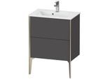 Duravit XViu Waschtisch-Unterschrank XV44880B149 61 x 59,4 x 39 cm, graphit matt, 2 Auszüge, stehend, champagner matt