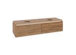 Villeroy und Boch Legato Waschtischunterschrank B599L0RH 160x38x50cm, für 2 Waschtische, LED-Beleuchtung, Kansas Oak