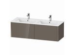 Duravit XViu Waschtisch-Unterschrank XV40290B189 128x48x40cm, 2 Auszüge, wandhängend, champagner matt, flannel grey hochglanz