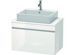Duravit DuraStyle Waschtisch-Unterschrank DS530201843 80 x 47,8 cm, weiß matt/basalt matt, für Konsole, 1 Auszug