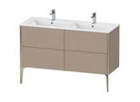 Duravit XViu Waschtisch-Unterschrank XV44850B175 128x48x59,4cm, 4 Auszüge, stehend, champagner matt, leinen