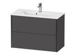 Duravit XViu Waschtisch-Unterschrank XV41790B249 81 x 56 x 39 cm, graphit matt, 2 Schubkästen, wandhängend, schwarz matt