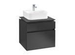 Villeroy & Boch Legato Waschtischunterschrank B73200PD 60x55x50cm, Black Matt Lacquer