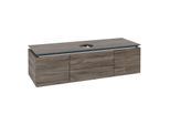 Villeroy und Boch Legato Waschtischunterschrank B58500RK 140x38x50cm, Waschtisch mittig, Stone Oak