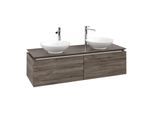 Villeroy und Boch Legato Waschtischunterschrank B59100RK 140x38x50cm, für 2 Waschtische, Stone Oak