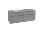 Villeroy & Boch Legato Waschtischunterschrank B58800FP 140x55x50cm, Glossy Grey