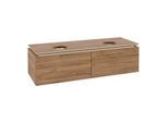 Villeroy und Boch Legato Waschtischunterschrank B59100RH 140x38x50cm, für 2 Waschtische, Kansas Oak