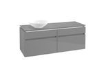 Villeroy & Boch Legato Waschtischunterschrank B588L0FP 140x55x50cm, mit LED-Beleuchtung, Glossy Grey