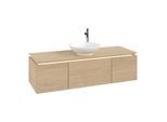 Villeroy & Boch Legato Waschtischunterschrank B585L0VJ 140x38x50cm, mit LED-Beleuchtung, Nordic Oak