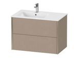 Duravit XViu Waschtisch-Unterschrank XV41580B175 81x48x56cm, 2 Schubkästen, Becken links, champagner matt, leinen