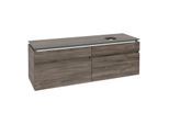 Villeroy und Boch Legato Waschtischunterschrank B598L0RK 160x50x50cm, Waschtisch rechts, mit LED-Beleuchtung, Stone Oak