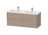 Duravit XViu Waschtisch-Unterschrank XV41290B175 128x48x56cm, 4 Schubkästen, wandhängend, champagner matt, leinen
