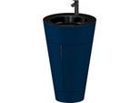 Duravit Starck 1,c-bonded Set S19515OBD980000 Griff Diamantschwarz, Keramik Schwarz Matt, bodenstehend Nachtblau Seidenmatt, 864 x 560 x 605 mm