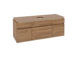 Villeroy und Boch Legato Waschtischunterschrank B58600RH 140x55x50cmm Waschtisch mittig, Kansas Oak