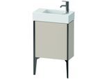 Duravit XViu Waschtisch-Unterschrank XV4532RB291 48,4 x 49,3 x 23,4 cm, rechts, taupe matt, 1 Tür, schwarz matt