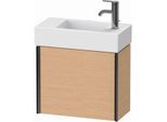 Duravit XViu Waschtisch-Unterschrank XV4232RB212 48,4 x 39,7 x 23,4 cm, rechts, eiche gebürstet, 1 Tür, schwarz matt