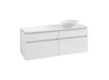 Villeroy & Boch Legato Waschtischunterschrank B59000DH 140x55x50cm, Glossy White