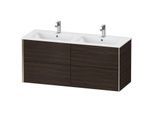 Duravit XViu Waschtisch-Unterschrank XV41290B169 128x48x56cm, 4 Schubkästen, wandhängend, champagner matt, nussbaum gebürstet