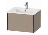 Duravit XViu Waschtisch-Unterschrank XV40250B275 61 x 40 x 48 cm, leinen, 1 Auszug, wandhängend, schwarz matt