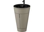 Duravit Starck 1,c-bonded Set S19515OBD920000 Griff Diamantschwarz, Keramik Schwarz Matt, bodenstehend, Stein Grau Seidenmatt, 864 x 560 x 605 mm