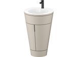 Duravit Starck 1,c-bonded Set S19513OBD600000 Griff Diamantschwarz, Keramik Weiß Matt, bodenstehend, Taupe Seidenmatt, 864 x 560 x 605 mm