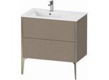Duravit XViu Waschtisch-Unterschrank XV44860B111 81x48x59,4cm, 2 Auszüge, Becken links, champagner matt, eiche kaschmir