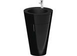 Duravit Starck 1,c-bonded Set S19514O10400000 Griff Chrom, Keramik Schwarz Matt, bodenstehend, Schwarz Hochglanz, 864 x 560 x 605 mm