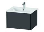 Duravit XViu Waschtisch-Unterschrank XV40250B249 61 x 40 x 48 cm, graphit matt, 1 Auszug, wandhängend, schwarz matt
