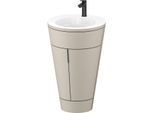 Duravit Starck 1,c-bonded Set S19513OBD600010 Griff Diamantschwarz, Keramik Weiß Matt, Innenbeleuchtung, bodenstehend, Taupe Seidenmatt, 864 x 560 x 605 mm