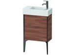 Duravit XViu Waschtisch-Unterschrank XV4532LB279 48,4 x 23,4 x 49,3 cm, links, nussbaum natur, 1 Tür, schwarz matt