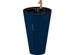 Duravit Starck 1,c-bonded Set S19515O04980000 Griff Bronze, Keramik Schwarz Matt, bodenstehend, Nachtblau Seidenmatt, 864 x 560 x 605 mm
