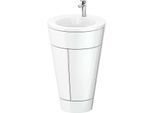Duravit Starck 1,c-bonded Set S19513O10850000 Griff Chrom, Keramik Weiß Matt, bodenstehend Weiß Hochglanz, 864 x 560 x 605 mm