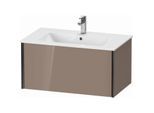 Duravit XViu Waschtisch-Unterschrank XV40260B286 81 x 40 x 48 cm, cappucino hochglanz, 1 Auszug, wandhängend, schwarz matt