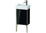 Duravit XViu Waschtisch-Unterschrank XV4530LB140 36,4 x 49,3 x 23,4 cm, links, schwarz hochglanz, 1 Tür, champagner matt