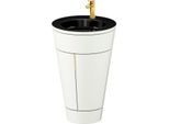 Duravit Starck 1,c-bonded Set S19515O34360010 Griff Gold, Keramik Schwarz Matt, Innenbeleuchtung, bodenstehend, Weiß Seidenmatt, 864 x 560 x 605 mm