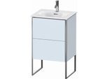 Duravit XSquare Waschtisch-Unterschrank XS452109797 51x84x41,8cm, 2 Auszüge, Lichtblau seidenmatt