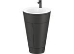 Duravit Starck 1,c-bonded Set S19513OBD580000 Griff Diamantschwarz, Keramik Weiß Matt, bodenstehend, Graphit Seidenmatt, 864 x 560 x 605 mm